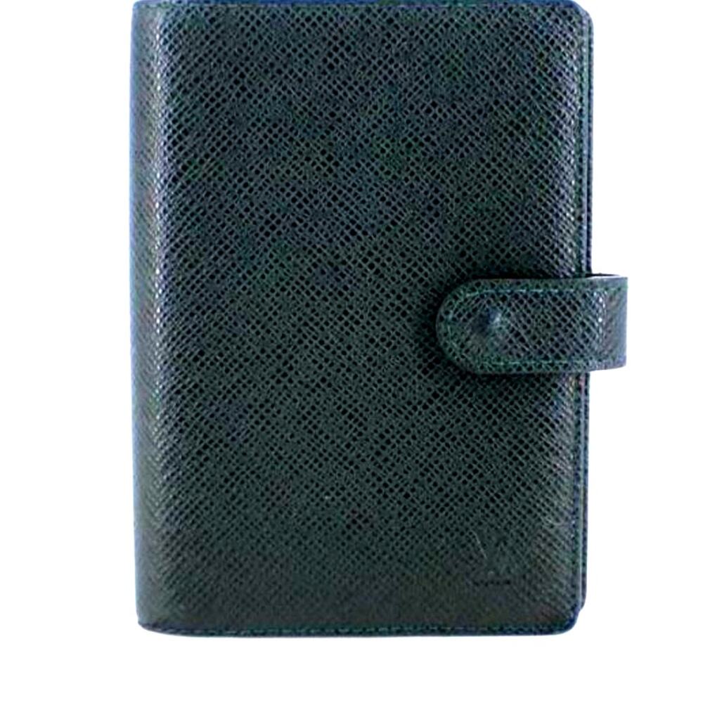 Authentic Louis Vuitton Green Taiga Leather Agenda / Planner Cover – Vintage